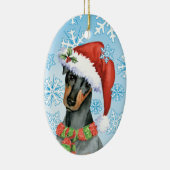 クリスマスマンチェスターテリア セラミックオーナメント (右)