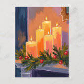 クリスマスマントルキャンドルガーランド シーズンポストカード (正面)