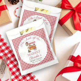クリスマスマーケットのオフシーズンにぴったりなウェディングシャワー フェイバーバッグ