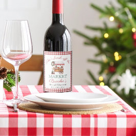 クリスマスマーケットのオフシーズンにぴったりなウェディングシャワー ワインラベル