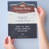 クリスマスマーケットのチラシ - 木製サイン デザイン チラシ (手)