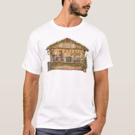 クリスマスマーケットのフードスタンド ホリデーフード愛好家向け Tシャツ