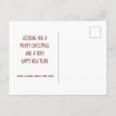 クリスマスマーケットの活気ある情景 シーズンポストカード (裏面)