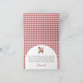 クリスマスマーケットの赤い折りたとうありがとうカード サンキューカード (内部)