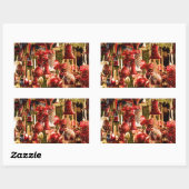 クリスマスマーケットぶら下がったのボーブルズニュールンベルク 長方形シール (シート)