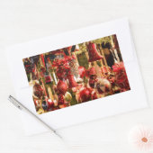 クリスマスマーケットぶら下がったのボーブルズニュールンベルク 長方形シール (封筒)