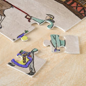 クリスマスマーケットストラスブールフランスレトロインスパイア- ジグソーパズル (側面)