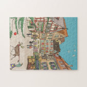 クリスマスマーケットストラスブールフランスレトロインスパイア- ジグソーパズル (横)