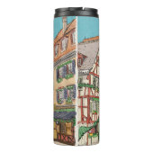 クリスマスマーケットストラスブールフランスレトロインスパイア- タンブラー (裏面)