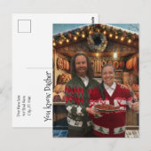 クリスマスマーケットトナディソーセージホリデーカード ポストカード (正面/裏面)