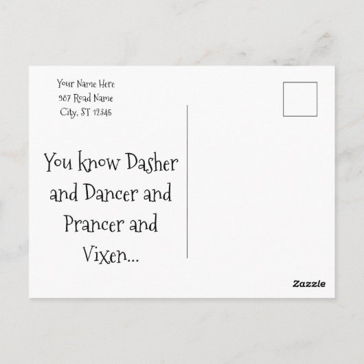 クリスマスマーケットトナディソーセージホリデーカード ポストカード (裏面)