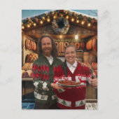 クリスマスマーケットトナディソーセージホリデーカード ポストカード (正面)