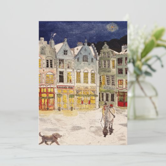 クリスマスマーケットベルギーレトロインスパイア – 水色 シーズンカード (スタンド正面)