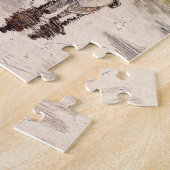 クリスマスマーケットベルギーレトロインスパイア – 水色 ジグソーパズル (側面)