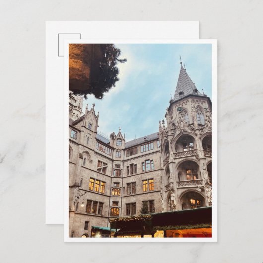 クリスマスマーケットミュンヘン，ドイツのはがき ポストカード (正面/裏面)