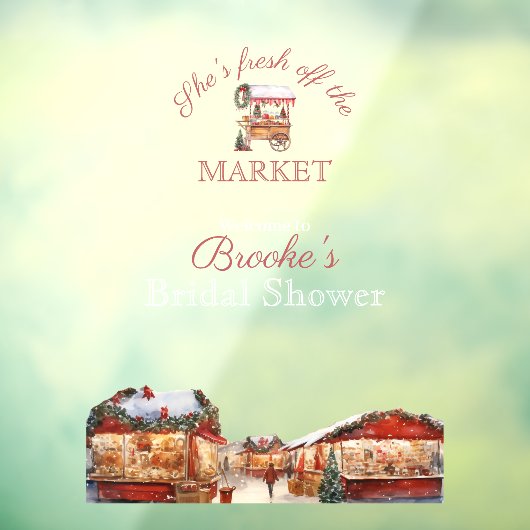 クリスマスマーケット鏡ウェルカムサインウィンドウにしがみつく ウィンドウサイン (シート3)