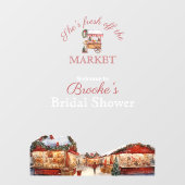 クリスマスマーケット鏡ウェルカムサインウィンドウにしがみつく ウィンドウサイン (シート)