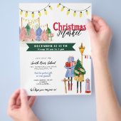 クリスマスマーケット、ホリデークラフトフェア チラシ (手)