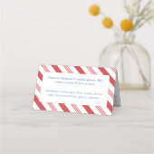 クリスマスマーケティング焼いたグッズバッグトッパー・カード プレイスカード (裏面)