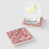 クリスマスマーブルストーンコースター、キャンディーケーン ストーンコースター (横)