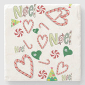 クリスマスマーブルストーンコースター、ノールストーンコースター ストーンコースター (正面)