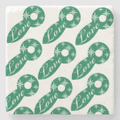 クリスマスマーブルストーンコースター、ラブスター ストーンコースター (正面)