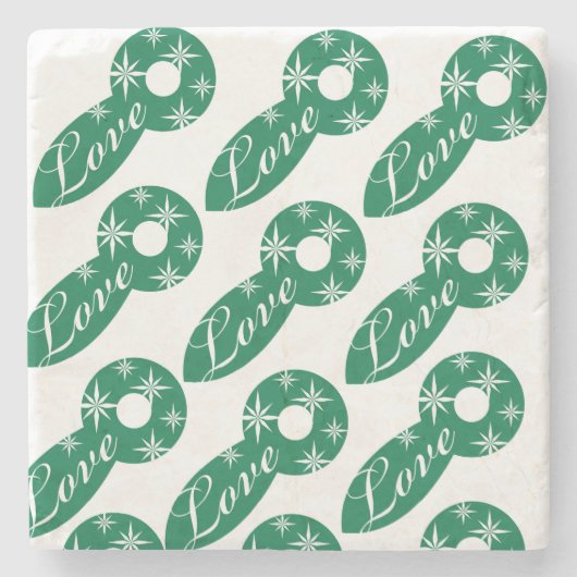 クリスマスマーブルストーンコースター、ラブスター ストーンコースター (正面)