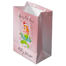 クリスマスマーメイドと雪片の金ゴールドパーソナライズされた