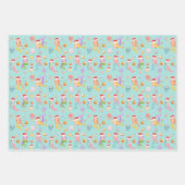 クリスマスマーメイドパターン ラッピングペーパーシート (正面3)