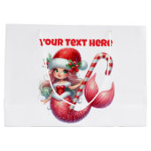 クリスマスマーメイド抱き枕 ラージペーパーバッグ (裏面)