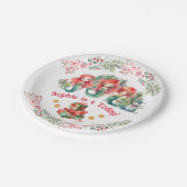 クリスマスマーメイド誕生日紙プレート ペーパープレート (アングル)