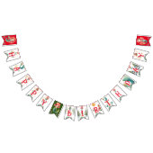 クリスマスマーメイド誕生日 バンティングフラッグ (全)