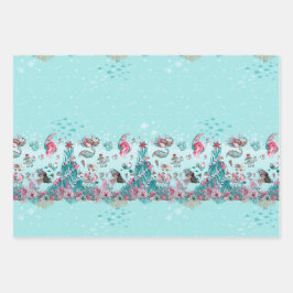 クリスマスマーメイド&フレンズ ラッピングペーパーシート