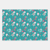 クリスマスマーメイド&フレンズ ラッピングペーパーシート (正面3)