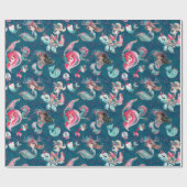 クリスマスマーメイド&フレンズ ラッピングペーパー (フラット)