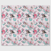 クリスマスマーメイド&フレンズ ラッピングペーパー (フラット)