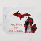 クリスマスミシガンバッファロープレイド シーズンポストカード (正面/裏面)