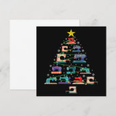 クリスマスミシン クリスマスツリー クイーター ギフト 招待状 (正面/裏面)