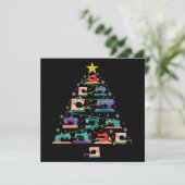 クリスマスミシン クリスマスツリー クイーター ギフト 招待状 (スタンド正面)