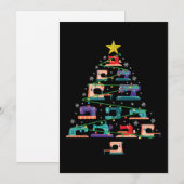 クリスマスミシン クリスマスツリー クォルター ギフト シーズンカード (正面/裏面)