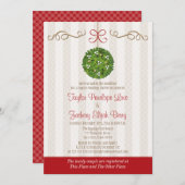 クリスマスミスタントウカップルウェディングシャワー 招待状 (正面/裏面)