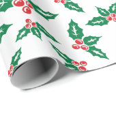 クリスマスミスタントウ白い背景シームレスギフト ラッピングペーパー (ロールコーナー)