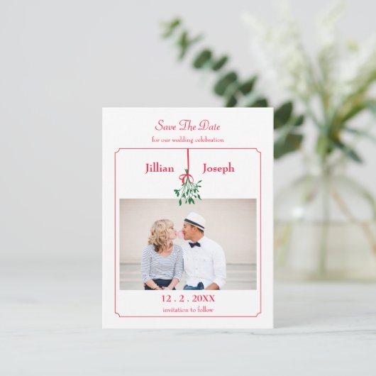 クリスマスミスタントーの写真は日付カードを保存 セーブザデート (スタンド正面)