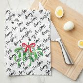 クリスマスミスタントーキス名フェスティバルホリデーおもしろい キッチンタオル (四つ折り)