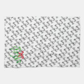 クリスマスミスタントーキス名フェスティバルホリデーおもしろい キッチンタオル (横)