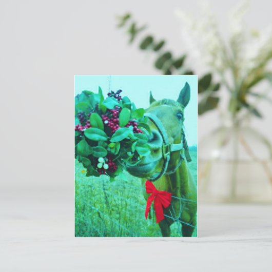 クリスマスミスタントーティール(緑がかった色)ホース シーズンポストカード (スタンド正面)