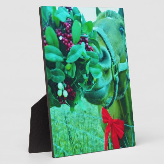 クリスマスミスタントーティール（緑がかった色）ホース フォトプラーク (側面)