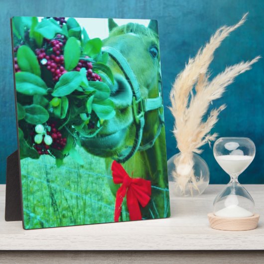 クリスマスミスタントーティール（緑がかった色）ホース フォトプラーク (側面)