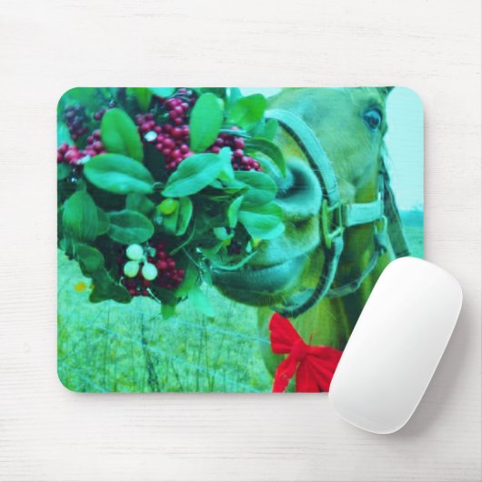 クリスマスミスタントーティール(緑がかった色)ホース マウスパッド (マウス)