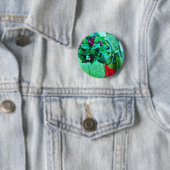 クリスマスミスタントーティール(緑がかった色)ホース 缶バッジ (インサイチュ)